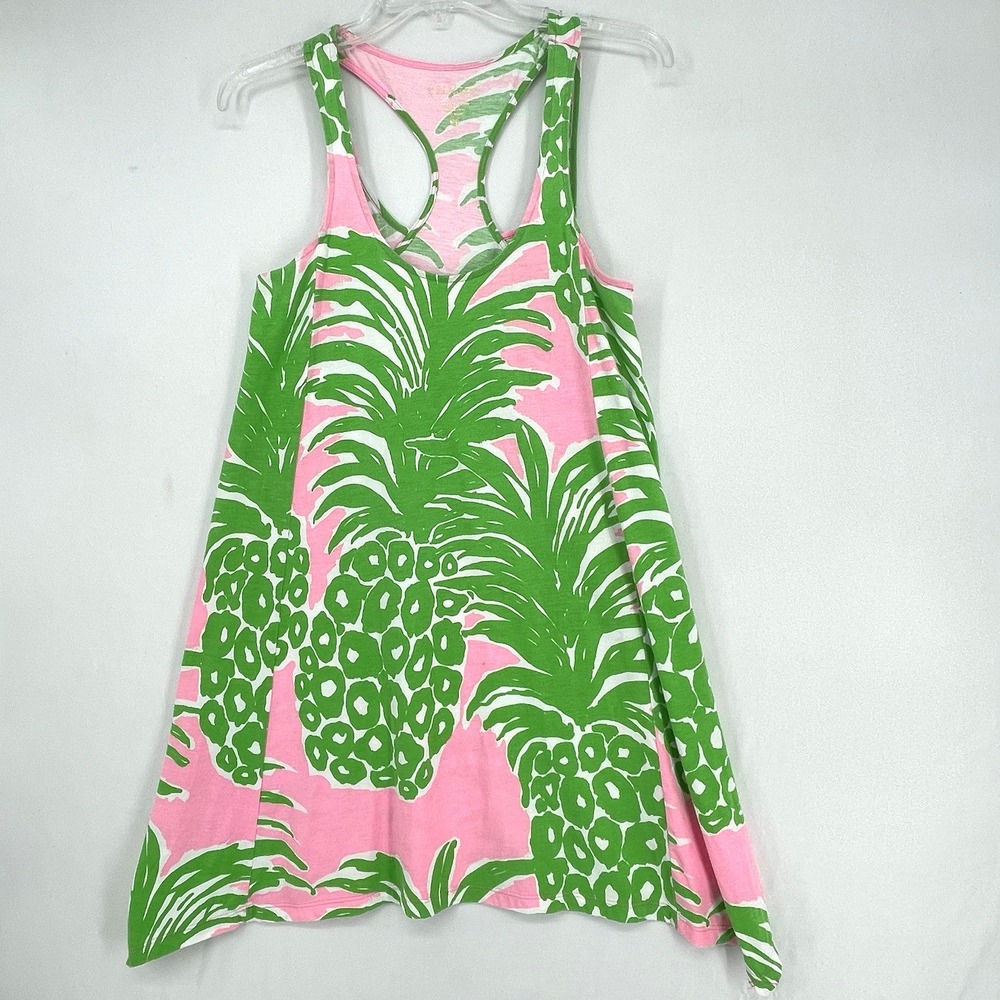 Lilly Pulitzer Monterey Flamenco Pineapple Dress Womens Tank Racerback Size XS